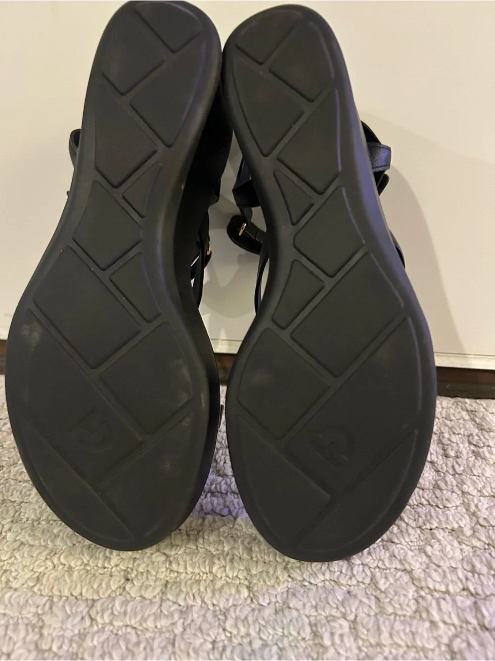 Cole Haan Grand Ambition Azzura Strappy Wedge Sandals in Black Leather
